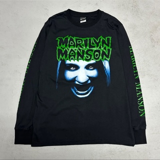 MARILYN MANSON ロンT ロング Tシャツ 黒 マリリンマンソン(Tシャツ/カットソー(半袖/袖なし))