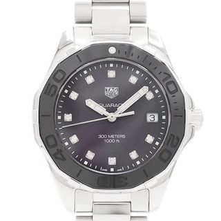 タグホイヤー(TAG Heuer)の電池交換済 TAG Heuer タグホイヤー アクアレーサー WAY131M BA0748 300m防水 11Pダイヤ デイト 黒 ブラック シェル セラミック SS ステンレス レディース クォーツ 【6ヶ月保証】【腕時計】【中古】(腕時計)