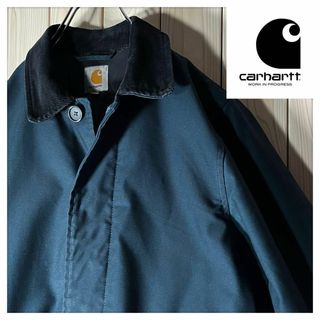 カーハート(carhartt)の【良品 M】カーハート WIP 襟コーデュロイ ハリス トレンチコート 中綿(ステンカラーコート)