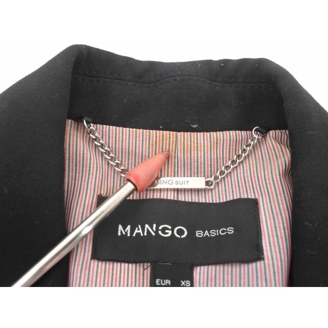 MANGO(マンゴ)のMANGO マンゴ 銀ボタン ダブル ジャケット sizeXS/黒 ◇■ レディース レディースのジャケット/アウター(その他)の商品写真