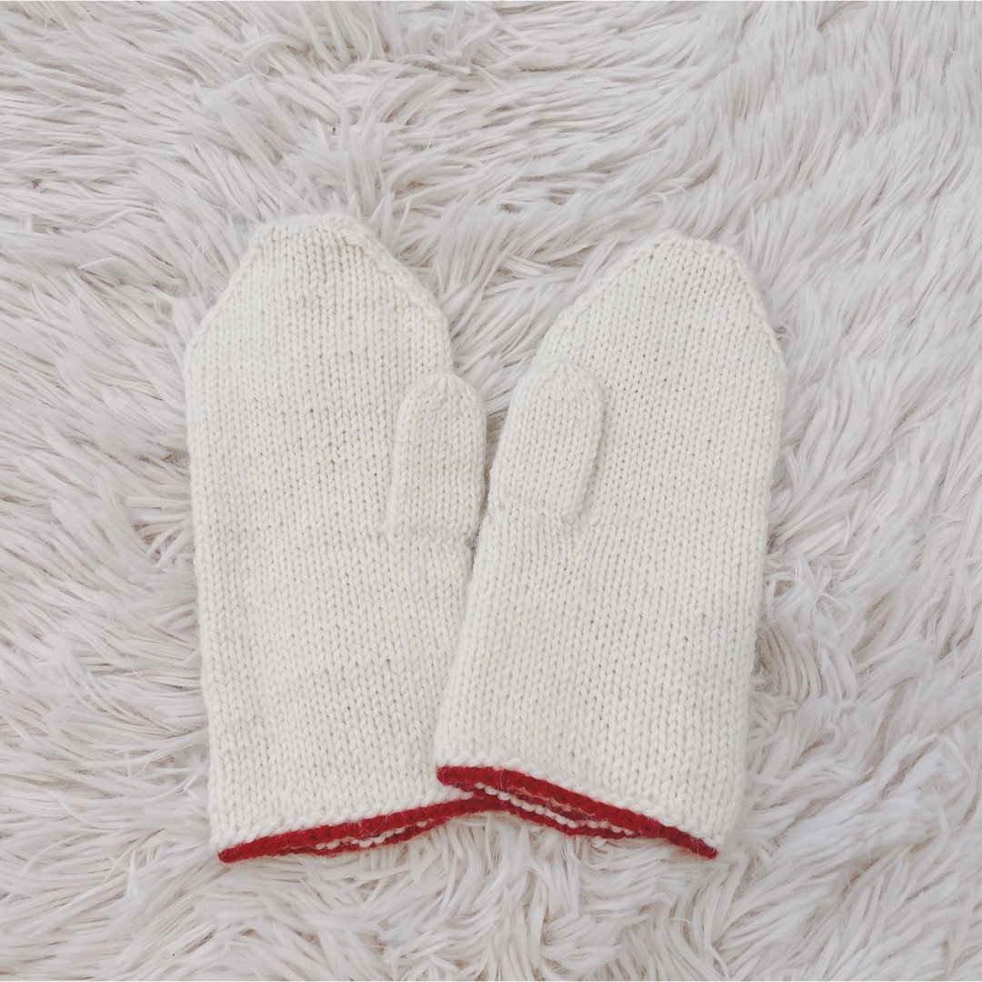 STUDIO CLIP(スタディオクリップ)のハンドメイドの手編み手袋♡北欧風手袋 ハンドメイドのファッション小物(手袋)の商品写真