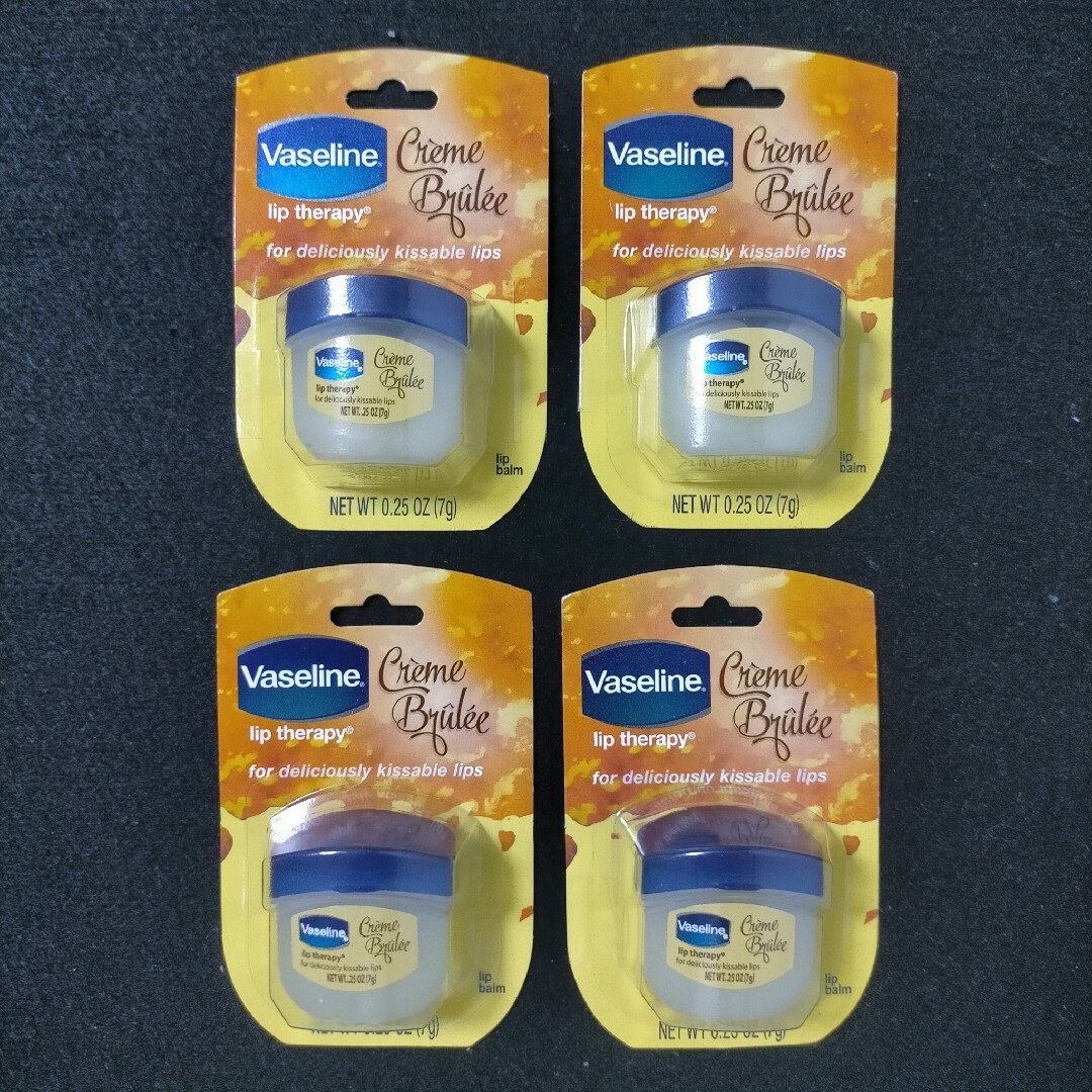 Vaseline(ヴァセリン)のヴァセリン リップ クリームブリュレ 7g 4個 コスメ/美容のスキンケア/基礎化粧品(リップケア/リップクリーム)の商品写真