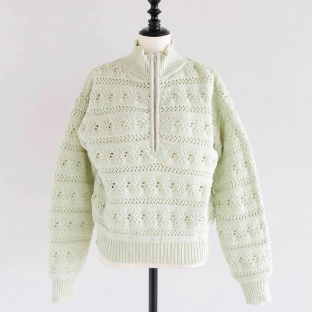 訳あり商品 SeaRoomlynn スカラップKNIT Zipトップス ミント | www