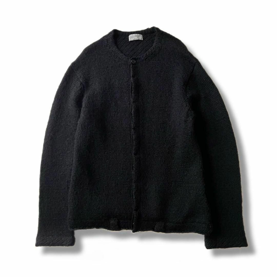 希少 ヨウジヤマモト デザインカーディガン ノーカラー ウール 厚手 ブラック3 | フリマアプリ ラクマ