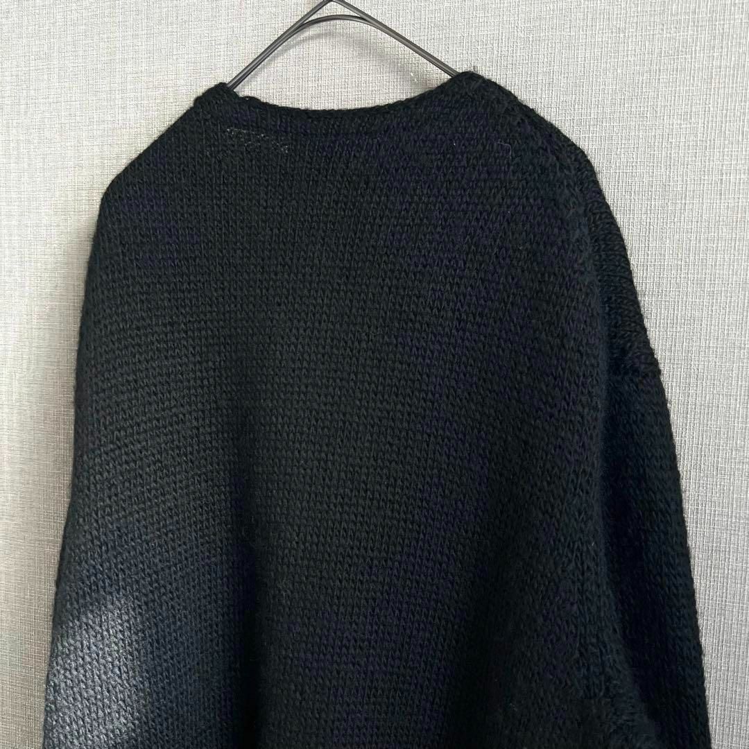 希少 ヨウジヤマモト デザインカーディガン ノーカラー ウール 厚手 ブラック3