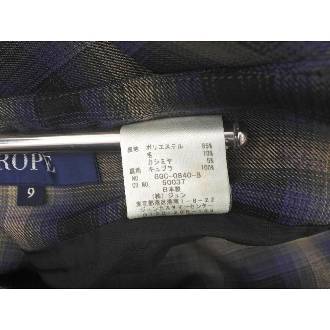 ROPE’(ロペ)のROPE ロペ ウール混 チェック スカート size9/紺 ◇■ レディース レディースのスカート(ミニスカート)の商品写真