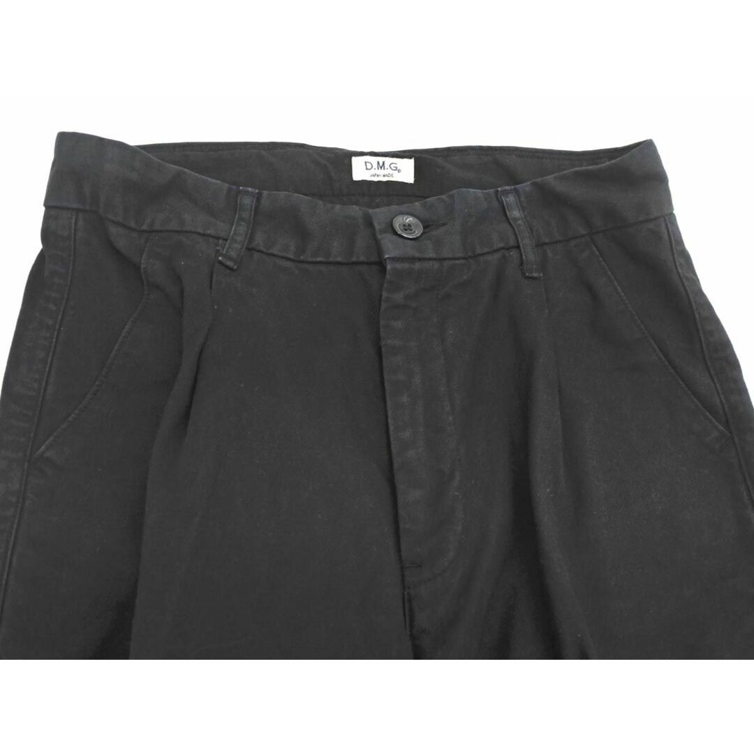 D.M.G. ドミンゴ タック センタープレス パンツ sizeM/黒 ■■ メンズ メンズのパンツ(その他)の商品写真