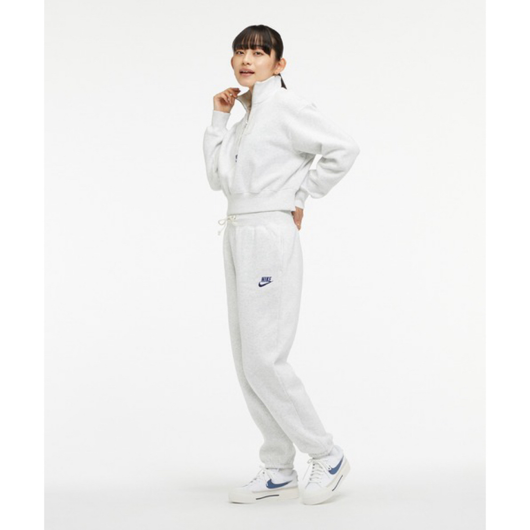 NIKE オーバーサイズド 1/2ジップ クロップ フリース スウェット