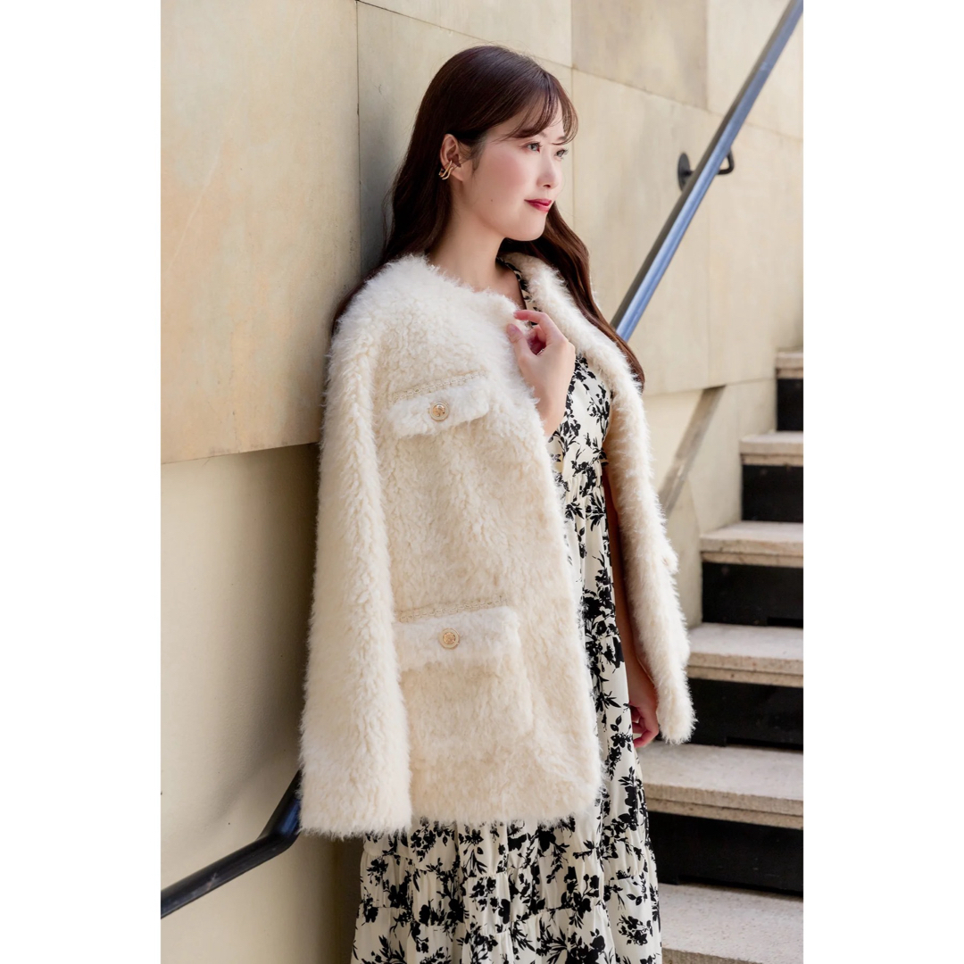 Her lip to(ハーリップトゥ)の Her lip to  ハーリップトゥ　Royal Faux Fur Coat レディースのジャケット/アウター(毛皮/ファーコート)の商品写真