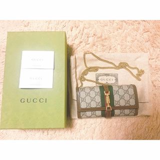 グッチ(Gucci)のGUCCIチェー付きコンチネンタルウォレット(長財布)