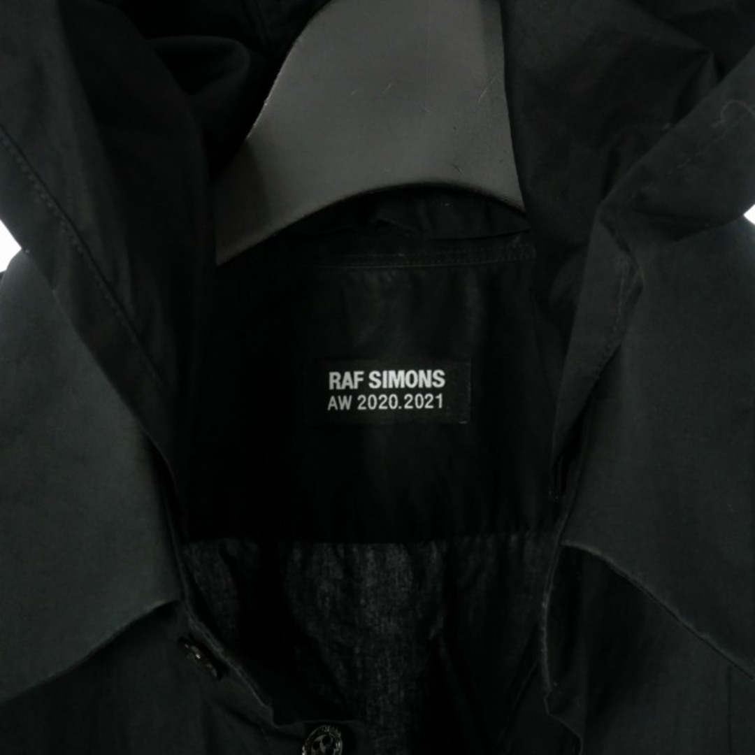 RAF SIMONS(ラフシモンズ)のラフシモンズ 20AW R刺繍 フード シャツ カットソー 長袖 44 黒 メンズのトップス(シャツ)の商品写真