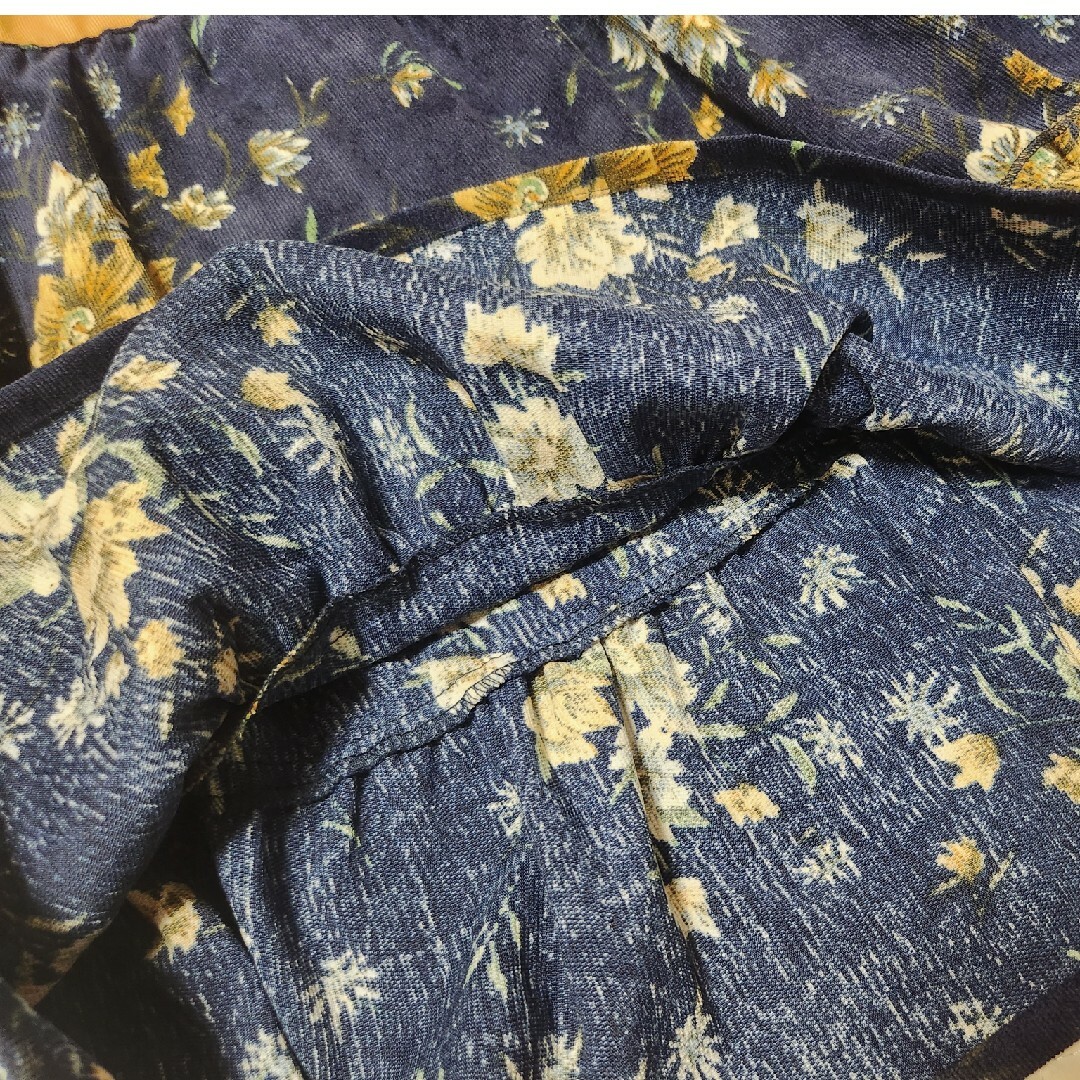 BLUEU AZUR(ブルーアズール)のブルーアズール　コーデュロイワンピース　ネイビー　120 キッズ/ベビー/マタニティのキッズ服女の子用(90cm~)(ワンピース)の商品写真