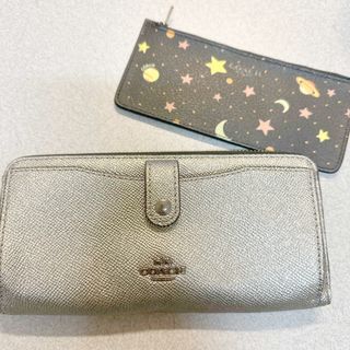 コーチ(COACH)のCOACH 長財布　シルバー　(長財布)