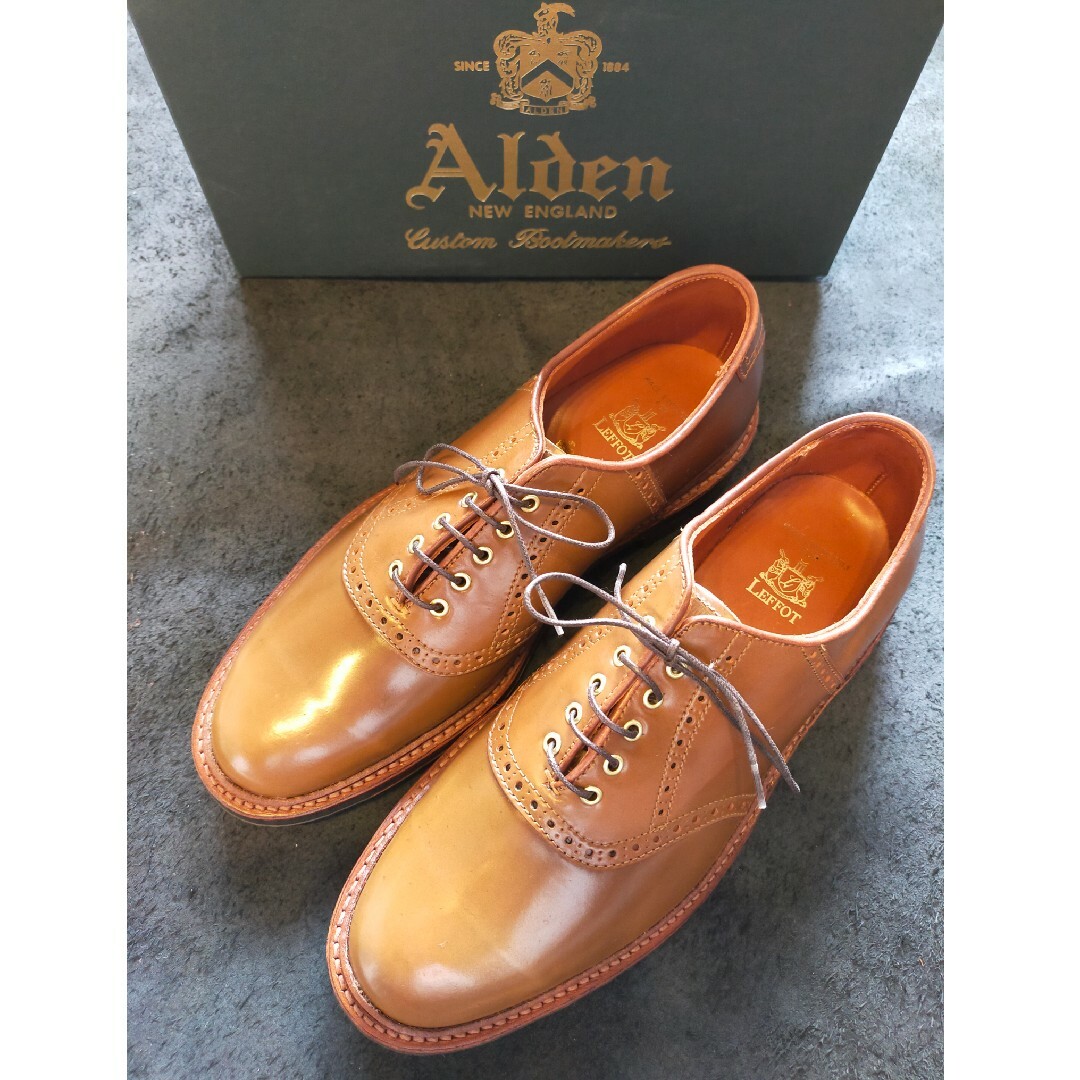 Alden(オールデン)の未使用　Alden　ウィスキーコードバン　サドルシューズ　D1307C　8.0E メンズの靴/シューズ(ドレス/ビジネス)の商品写真