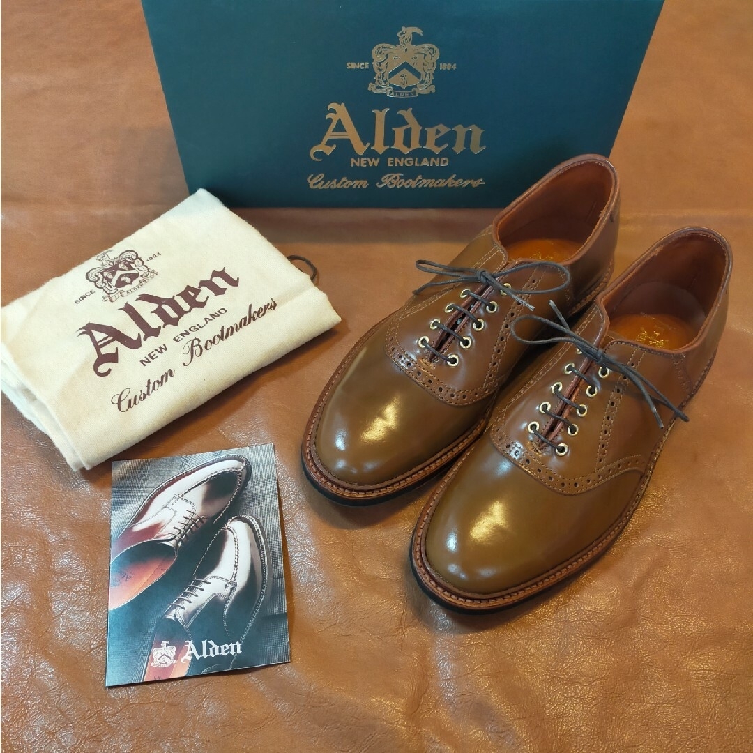 Alden(オールデン)の未使用　Alden　ウィスキーコードバン　サドルシューズ　D1307C　8.0E メンズの靴/シューズ(ドレス/ビジネス)の商品写真