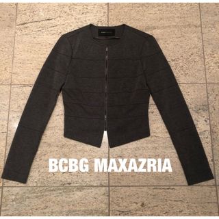 ビーシービージーマックスアズリア(BCBGMAXAZRIA)のBCBGMAXAZRIA ジャケット★XXS★ヘザーグレー★ノーカラージャケット(ノーカラージャケット)