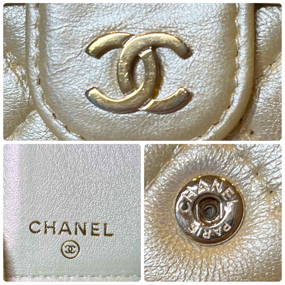 CHANEL(シャネル)のCHANEL ⭐︎30番台　コンパクトウォレット　レアカラー　イエローゴールド レディースのファッション小物(財布)の商品写真