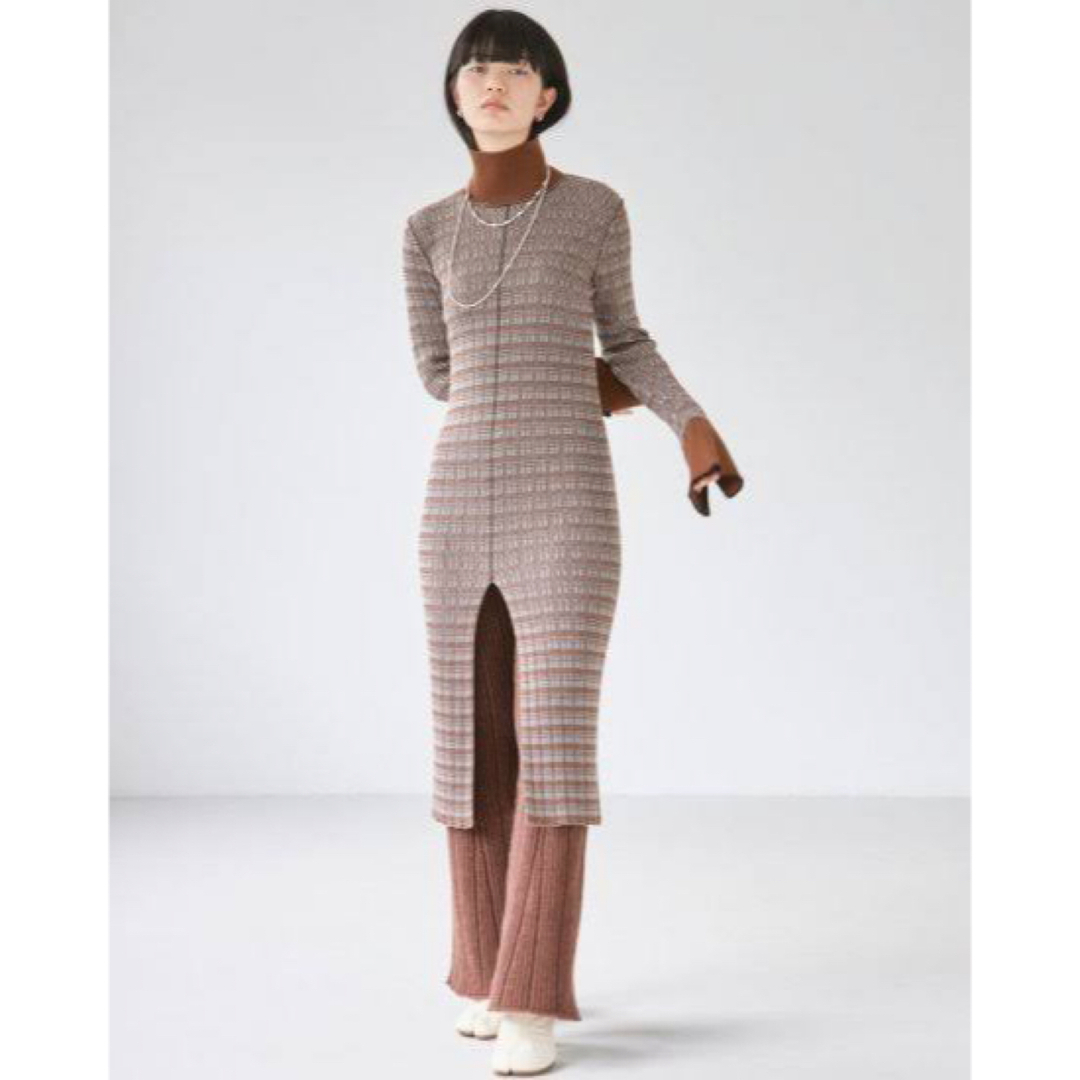 TODAYFUL(トゥデイフル)のtodayful Jacquard Piping Knitdress レディースのワンピース(ロングワンピース/マキシワンピース)の商品写真