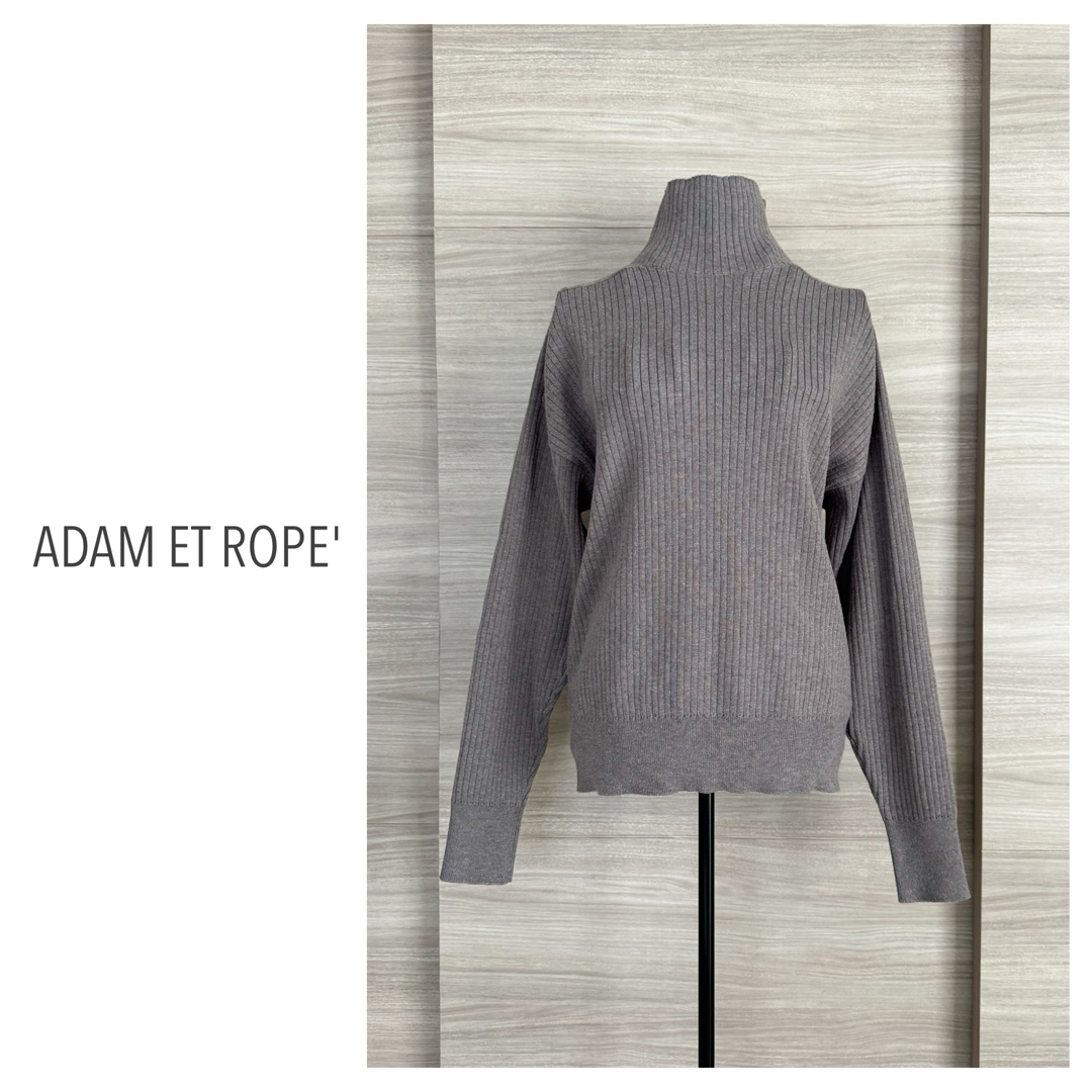 Adam et Rope'(アダムエロぺ)のADAM ET ROPE' アダムエロペ　WOOL混リブタートル レディースのトップス(ニット/セーター)の商品写真