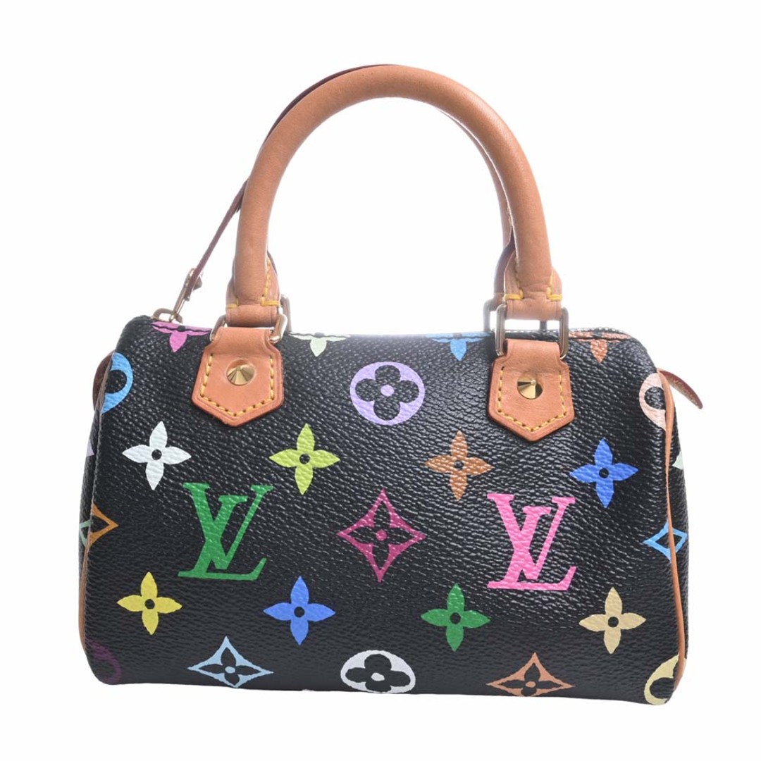 ハンドバッグLOUIS VUITTON ルイヴィトン モノグラム マルチカラー ミニ スピーディ ハンドバッグ M92644 ブラック/マルチカラー by