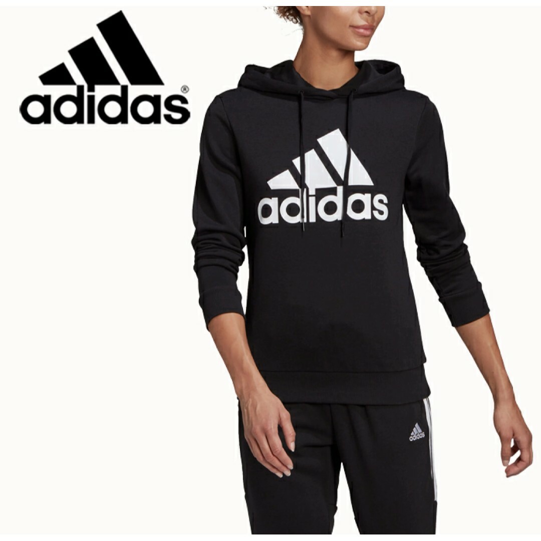 adidas(アディダス)の【 O レディース 新品 タグ付き 】 adidas アディダス ロゴ パーカー レディースのトップス(パーカー)の商品写真