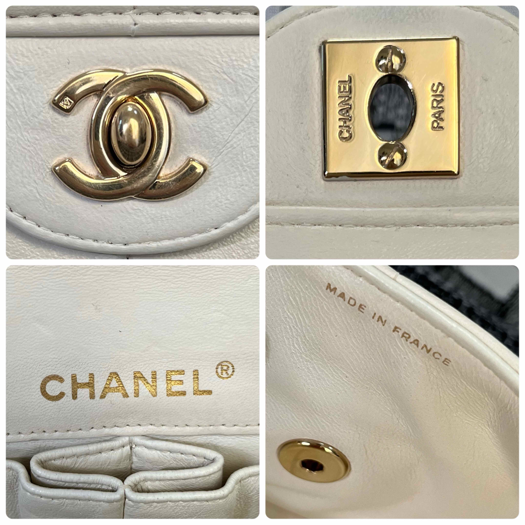 CHANEL(シャネル)のCHANEL  チョコバー　チェーンショルダーバッグ　アイボリー レディースのバッグ(ショルダーバッグ)の商品写真