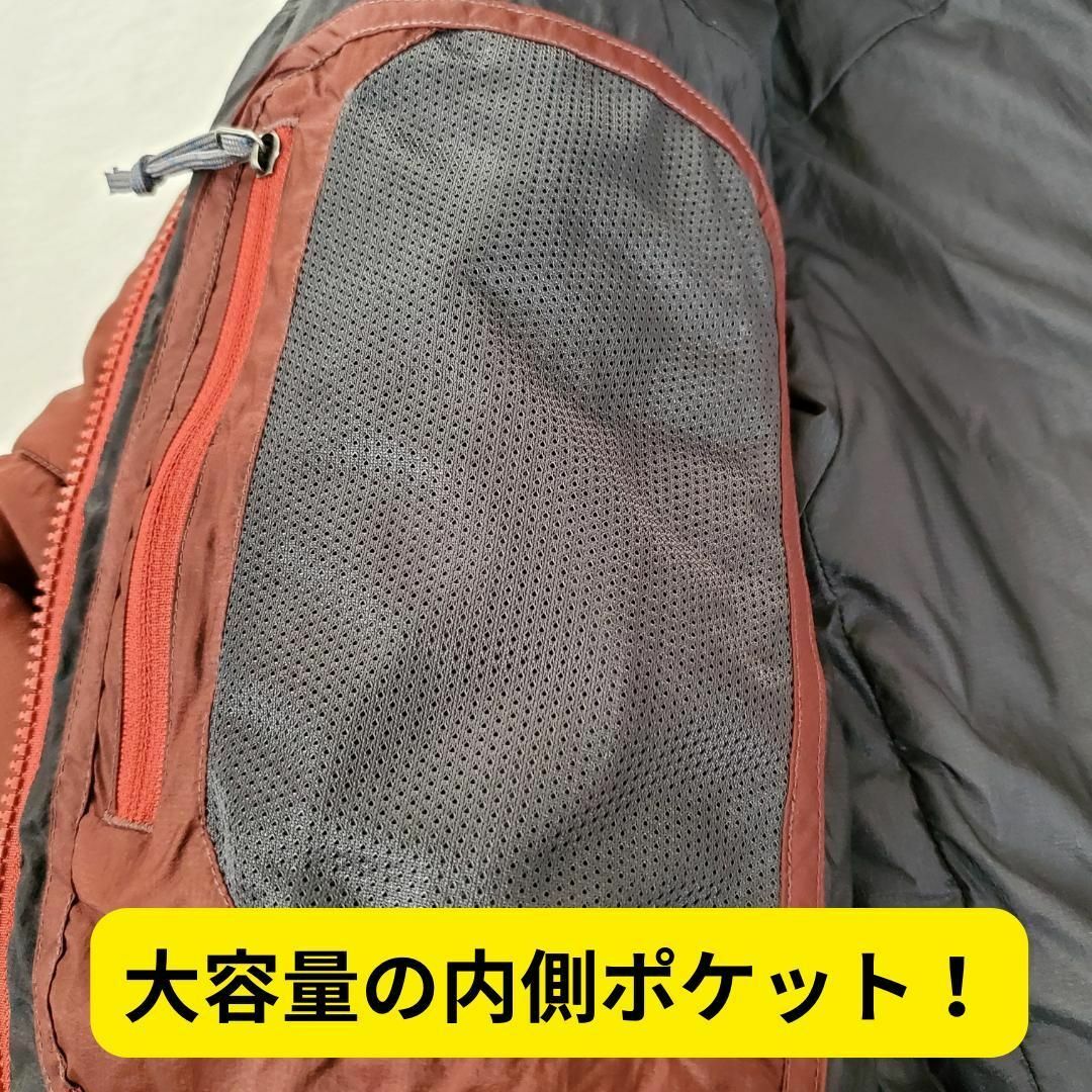 mont bell(モンベル)の極美品　モンベル フラットアイアンパーカ 中綿 ジャケット M レッド メンズのジャケット/アウター(ダウンジャケット)の商品写真