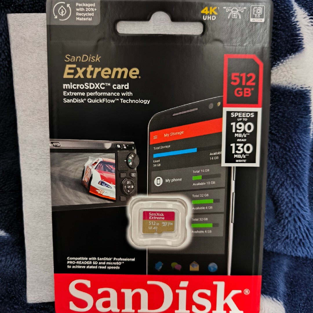 SanDisk microSDXC UHS-I カード 512GB Extrem スマホ/家電/カメラのカメラ(その他)の商品写真