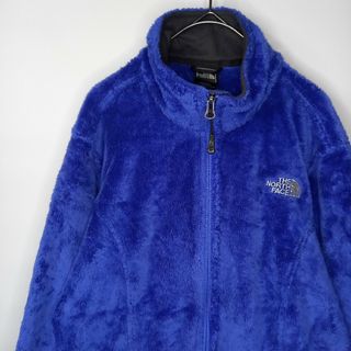 ザノースフェイス(THE NORTH FACE)のノースフェイス　ボアフリース　ジャケット　ブルゾン　裏起毛　裏ボア　刺繍　青　L(ブルゾン)