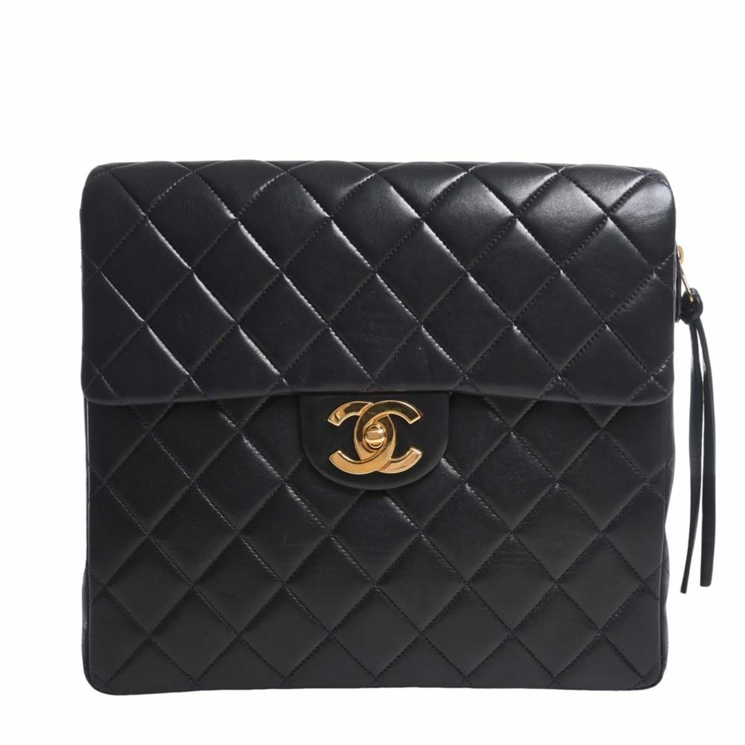 バッグCHANEL シャネル ラムスキン マトラッセ ココマーク リュックサック バックパック - ブラック by