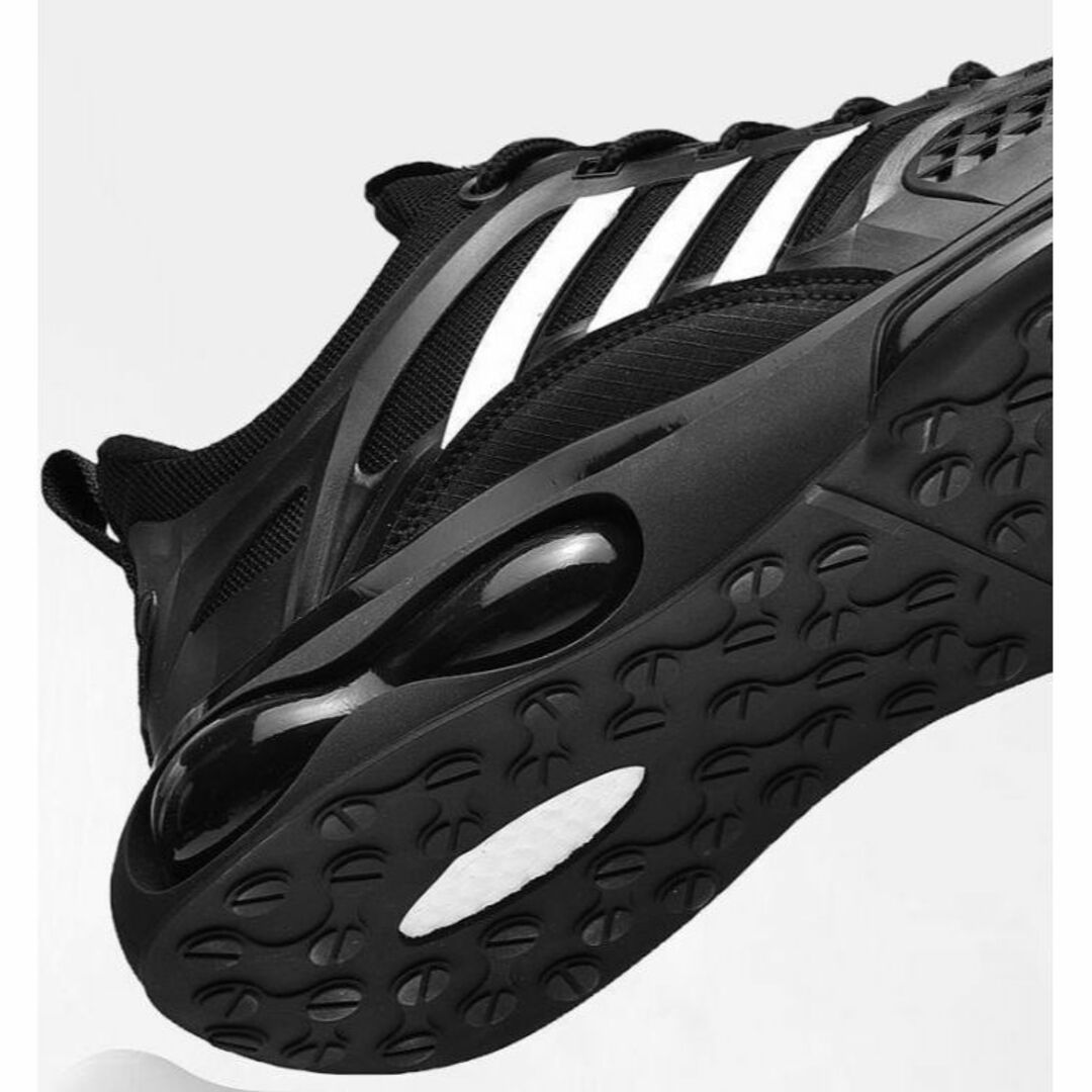 27.5cmメンズスニーカーシューズランニングウォーキングブラック運動靴黒男性 メンズの靴/シューズ(スニーカー)の商品写真