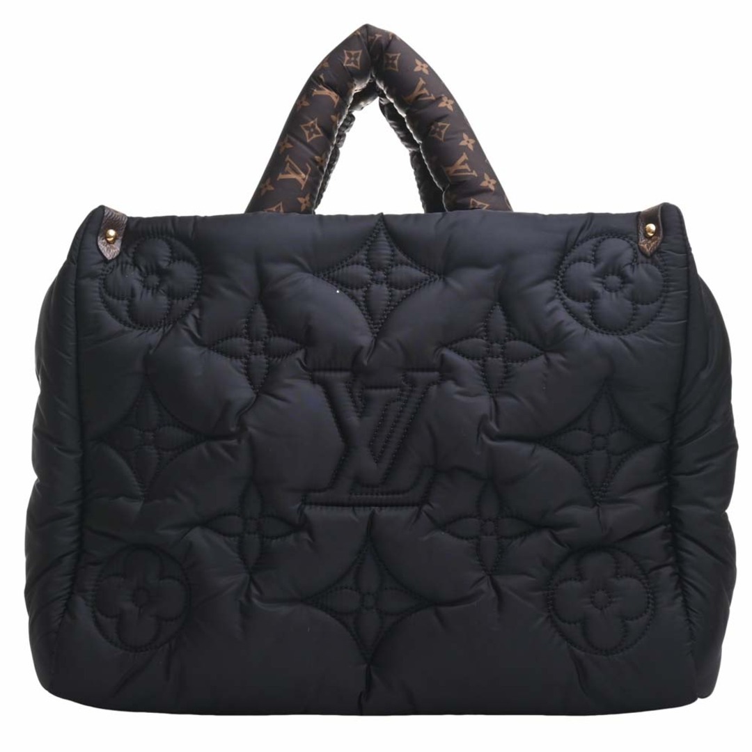 LOUIS VUITTON ルイヴィトン LVピロー モノグラム リサイクルナイロン オンザゴーMM 2WAY トートバッグ M21069 ブラック/ブラウン byレディース