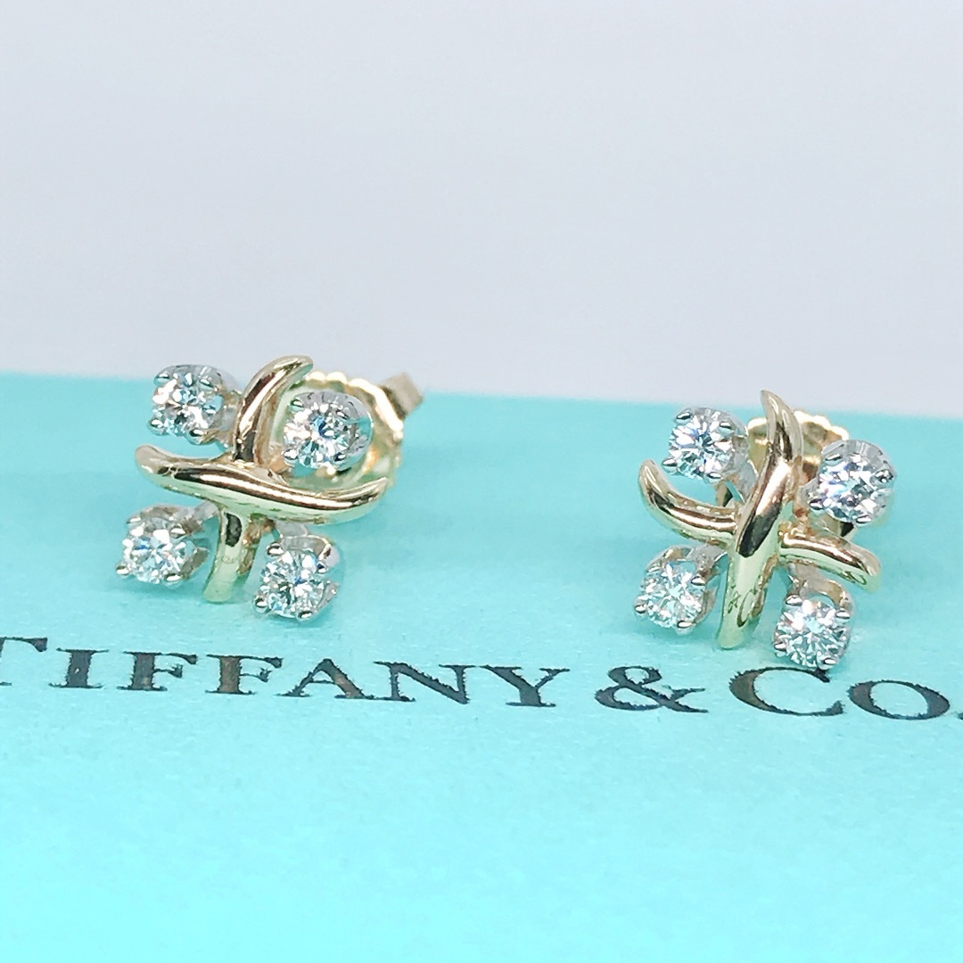 Tiffany & Co.(ティファニー)のティファニー ジャンシュランバージェ ダイヤモンドピアス K18 PT950 レディースのアクセサリー(ピアス)の商品写真