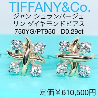 ティファニー(Tiffany & Co.)のティファニー ジャンシュランバージェ ダイヤモンドピアス K18 PT950(ピアス)