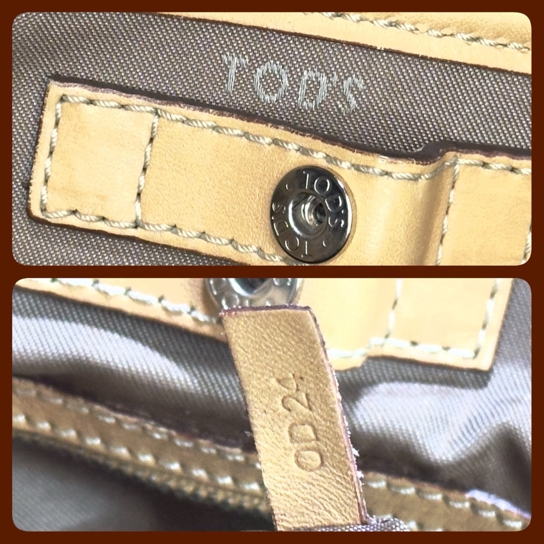 TOD'S(トッズ)の【希少】トッズ  ２WAYバッグ カーキ×ベージュ ＰＶＣキャンバス ×レザー レディースのバッグ(トートバッグ)の商品写真