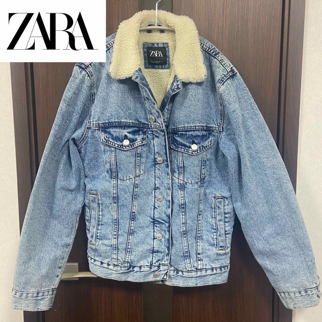 超希少 ザラ ZARA ボア ロング デニムジャケット M 40 メンズGジャン