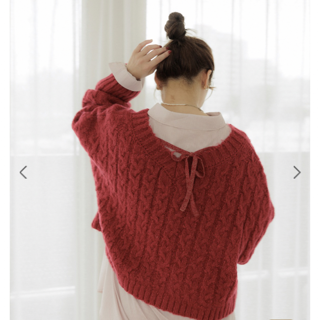 flower(フラワー)のchewy aran knit レディースのトップス(ニット/セーター)の商品写真