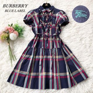 バーバリーブルーレーベル(BURBERRY BLUE LABEL)のバーバリー・ブルーレーベル　チェック柄ワンピース(ひざ丈ワンピース)