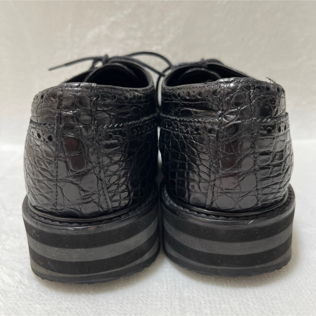 PRADA(プラダ)の【極美品】PRADA プラダ クロコ型押し レザーシューズ ブラック 6 メンズの靴/シューズ(ドレス/ビジネス)の商品写真