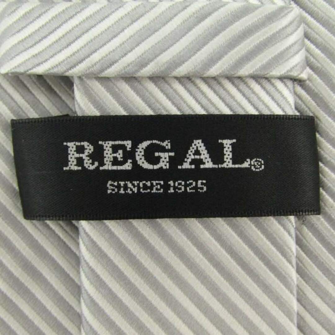 REGAL(リーガル)のリーガル ブランドネクタイ ストライプ柄 シルク メンズ ホワイト REGAL メンズのファッション小物(ネクタイ)の商品写真