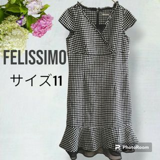 フェリシモ(FELISSIMO)のフェリシモ ミニスカワンピース ミニワンピース パーティードレス チェック(ひざ丈ワンピース)