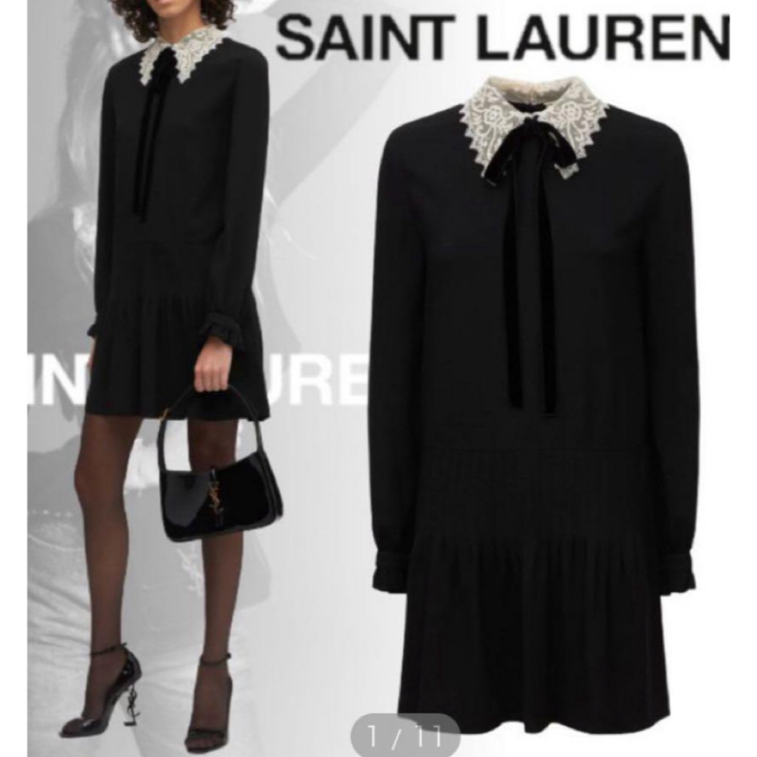 Saint Laurent(サンローラン)のサンローランパリ　ワンピース　リトルブラックドレス レディースのワンピース(ミニワンピース)の商品写真