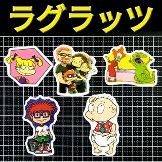 No.95  5枚セット ラグラッツ Rugrats 防水 ステッカー シール(キャラクターグッズ)