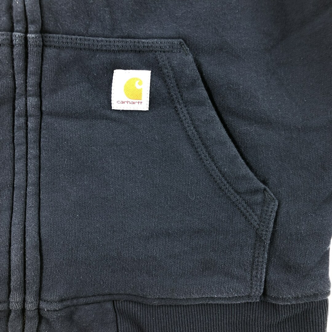 carhartt(カーハート)の古着 カーハート Carhartt 袖プリント スウェットフルジップパーカー レディースS /eaa398610 レディースのトップス(トレーナー/スウェット)の商品写真