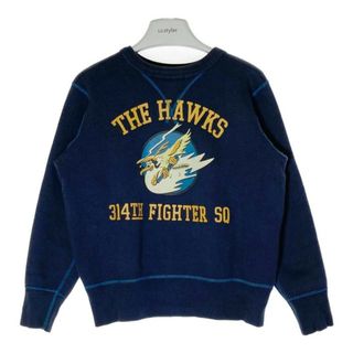 バズリクソンズ(Buzz Rickson's)の★BUZZ RICKSON'S バズリクソンズ  BR64678 THE HAWKS プリントスウェット ネイビー sizeS(スウェット)