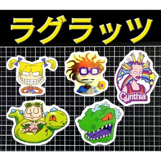 No.96  5枚セット ラグラッツ Rugrats 防水 ステッカー シール(キャラクターグッズ)