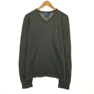 ラルフローレン(Ralph Lauren)の古着 ラルフローレン Ralph Lauren POLO by Ralph Lauren Vネック ラムウールニットセーター メンズM /eaa405944(ニット/セーター)