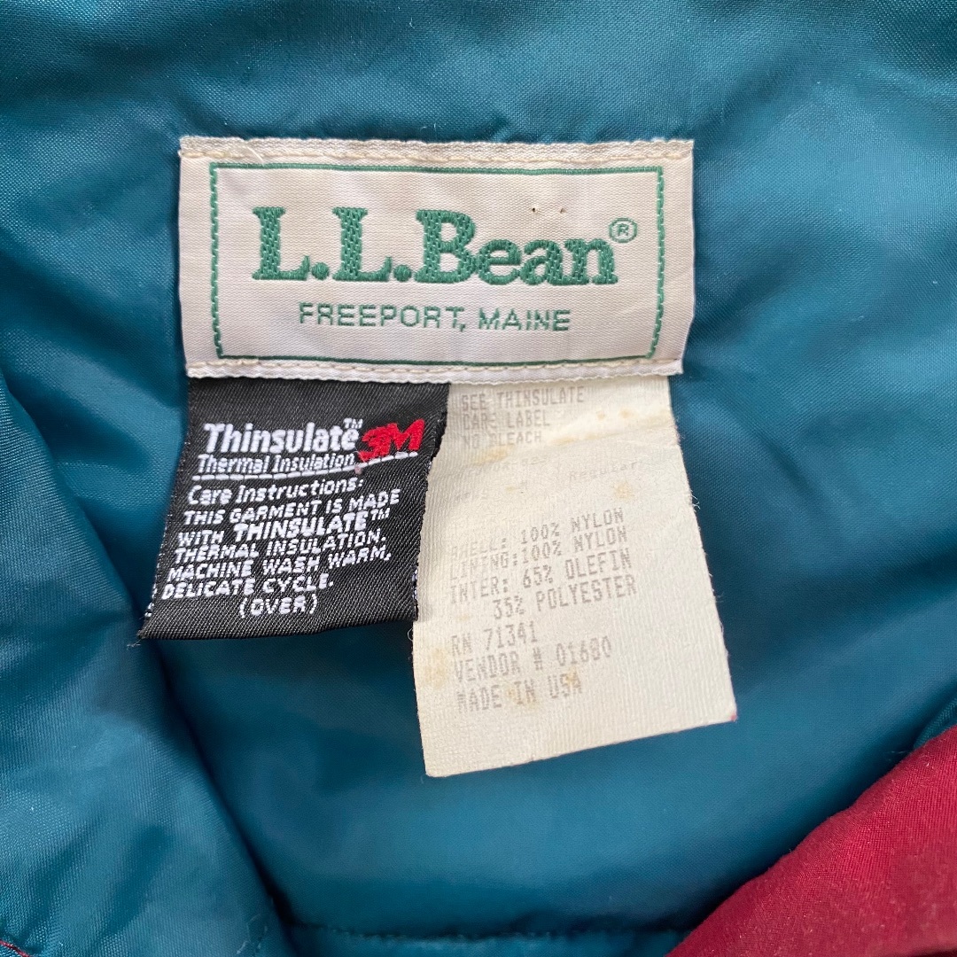 L.L.Bean(エルエルビーン)の80s エルエルビーン アノラックパーカー USA製 M レッド チロリアン メンズのジャケット/アウター(マウンテンパーカー)の商品写真