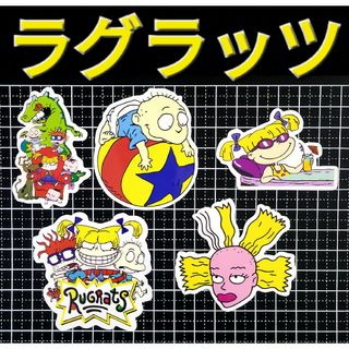 No.98  5枚セット ラグラッツ Rugrats 防水 ステッカー シール(キャラクターグッズ)