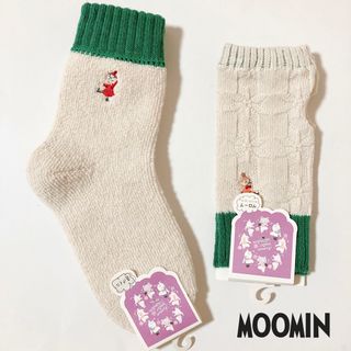 ムーミン(MOOMIN)のムーミン リトルミイ ミムラ ワンポイント刺しゅう ホームソックス&グローブ A(ソックス)